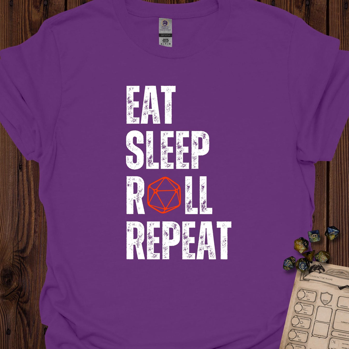 Eat Sleep Roll Repeat - Purple