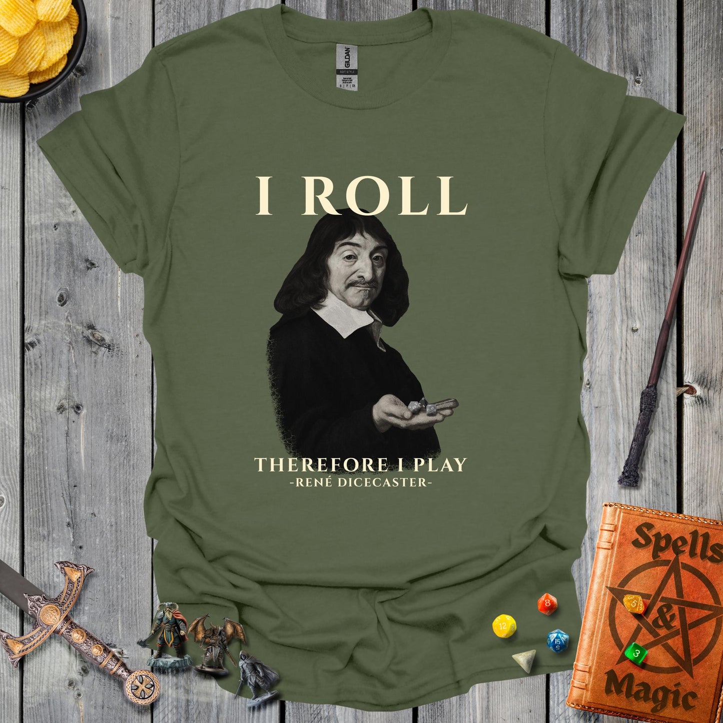 I Roll, therefore I Play 2 - MilitaryGreen