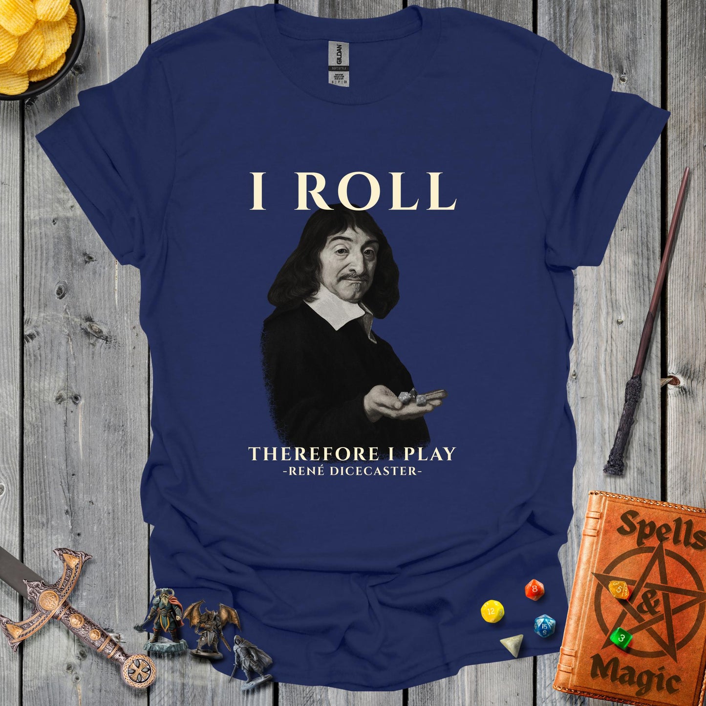 I Roll, therefore I Play 2 - NavyBlue