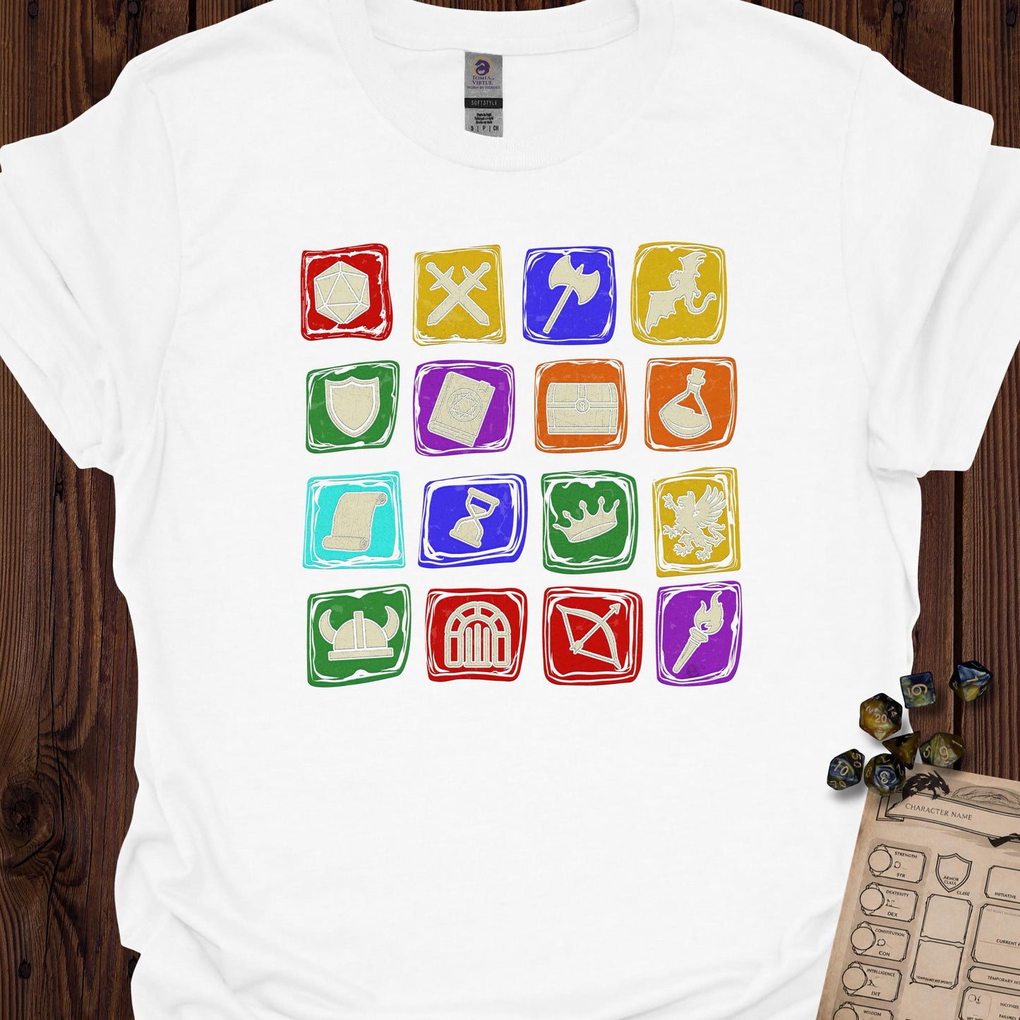Adventure game icon grid - White