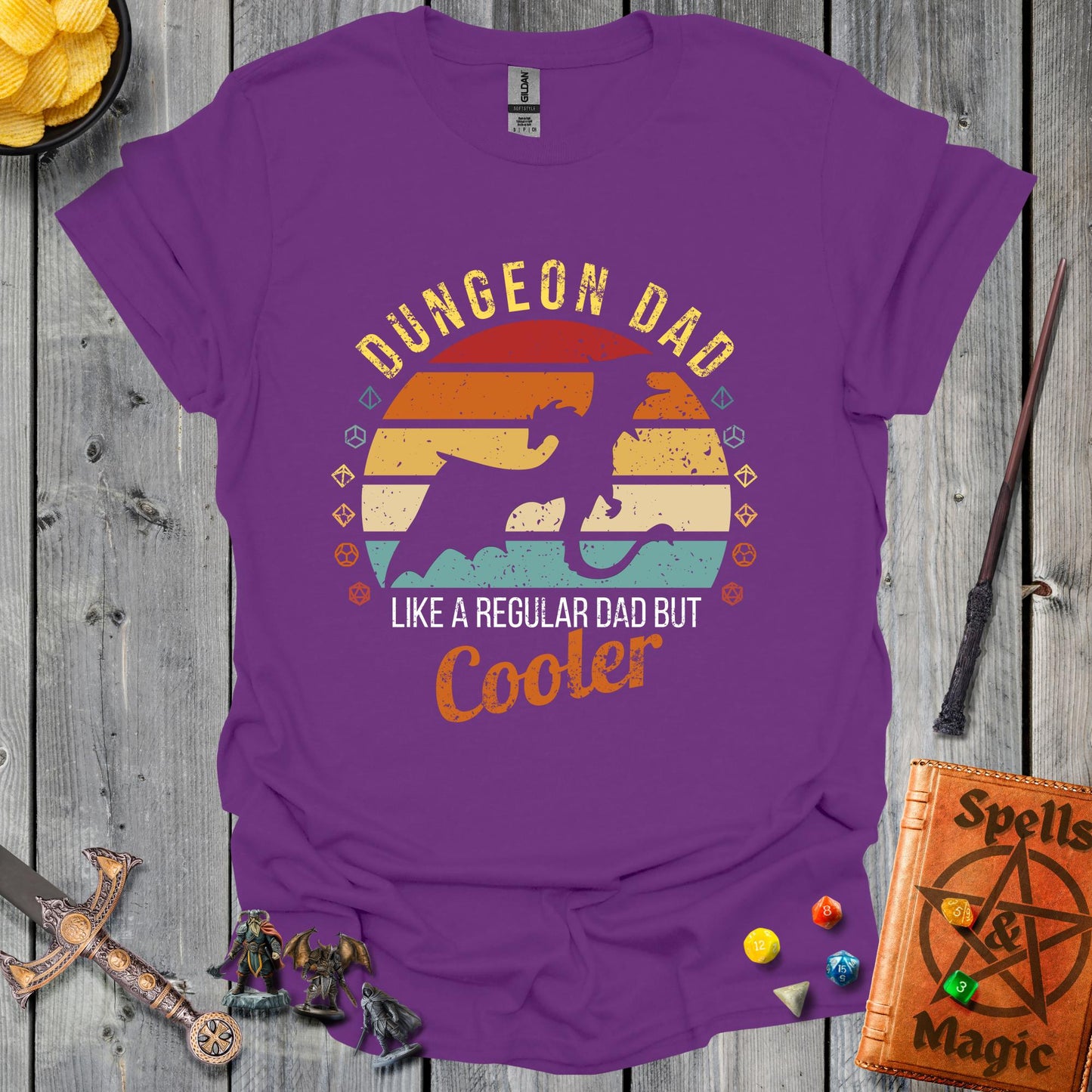Dungeon dad - Retro sun - Purple