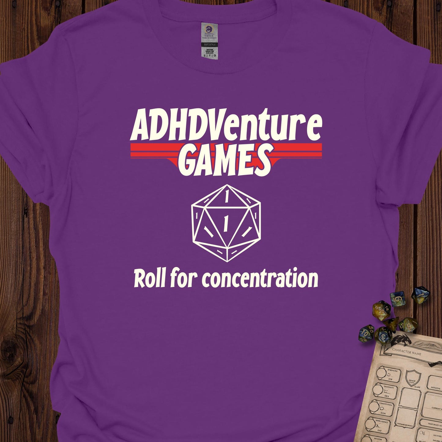 ADHDVenture Games - roll for concentration - Purple