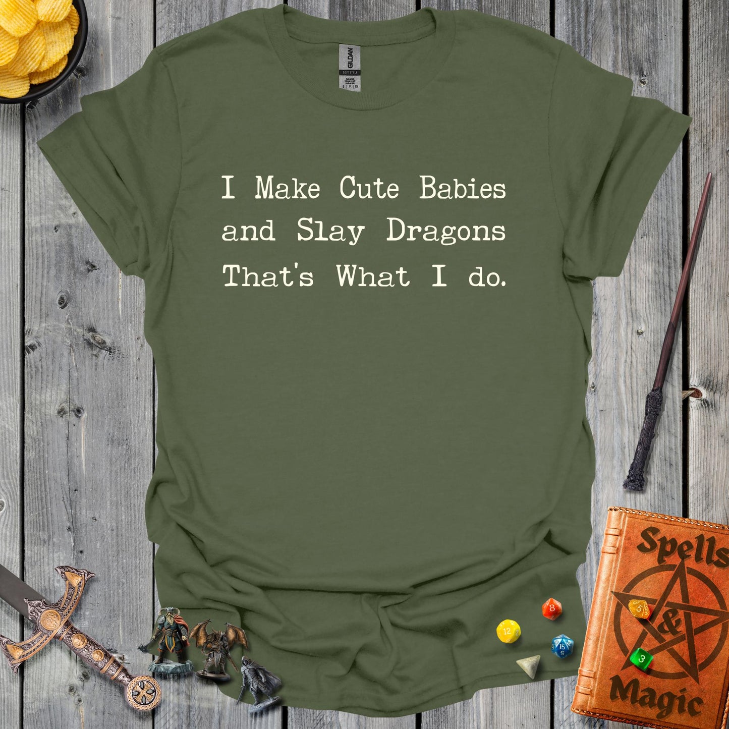 I Make Cute Babies - MilitaryGreen