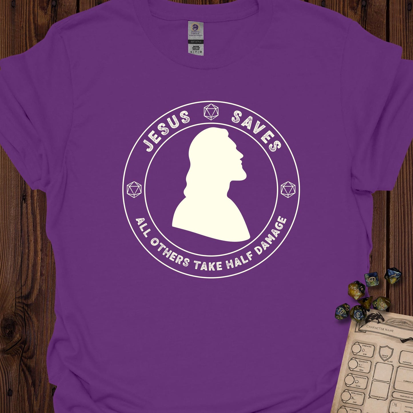 Jesus saves - Purple