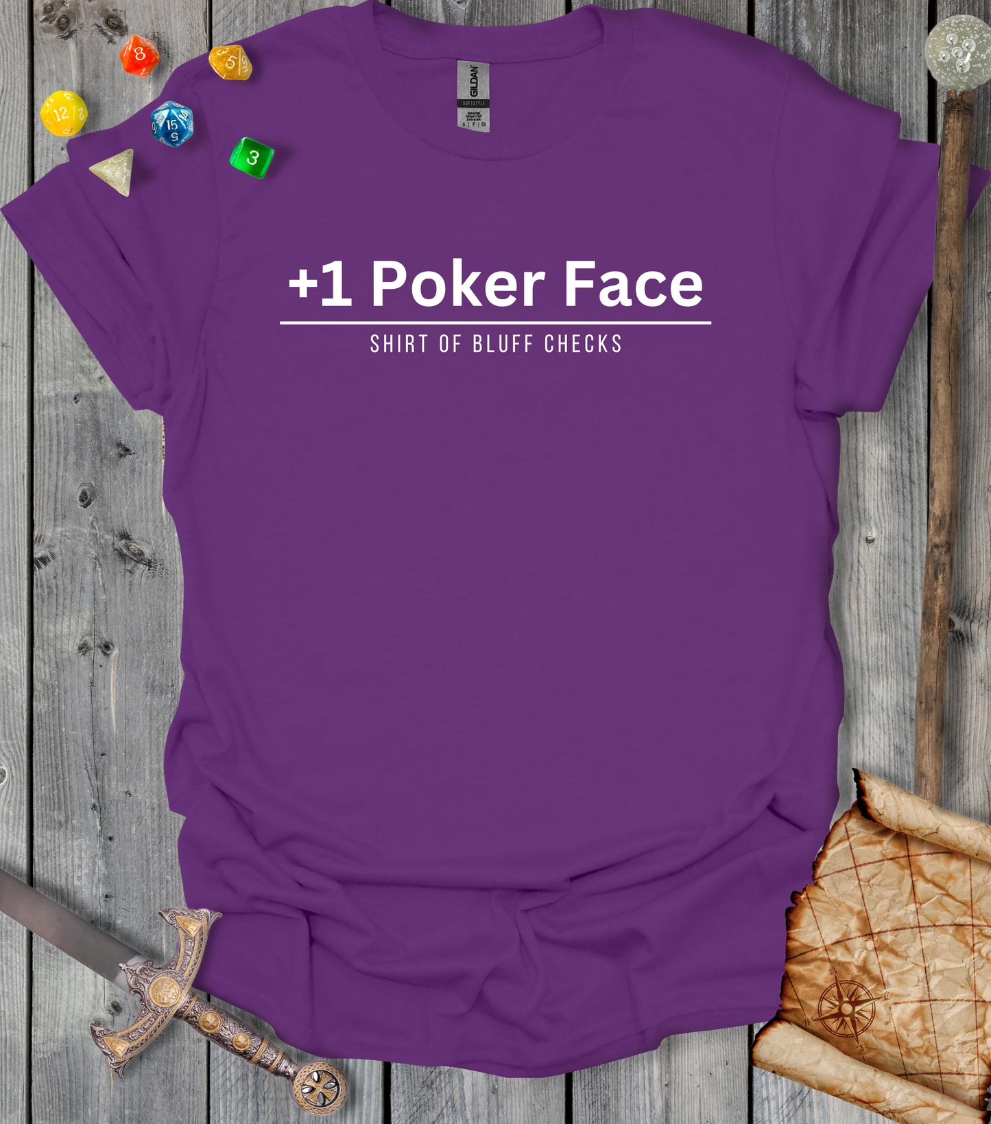 +1 Poker Face - Purple
