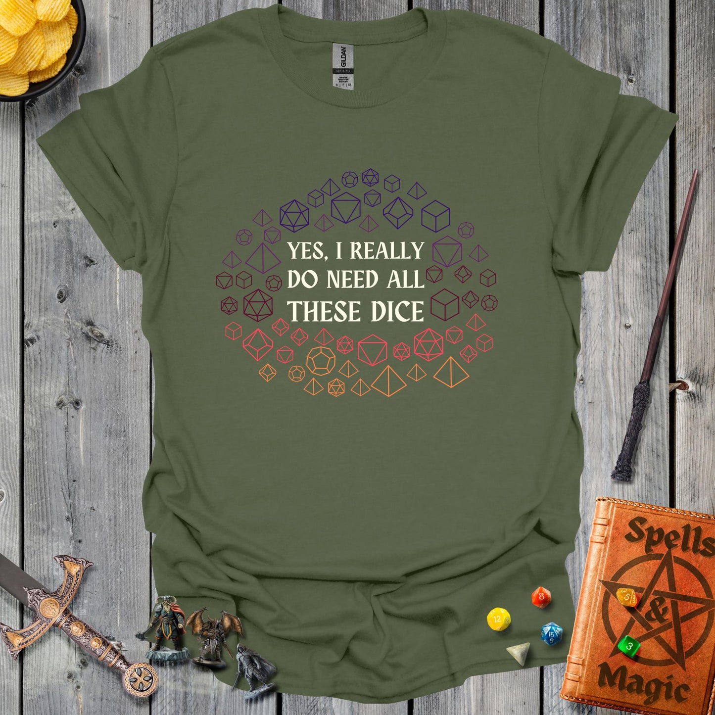 All these dice - MilitaryGreen