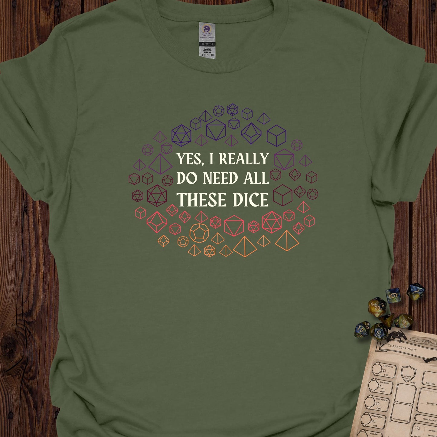 All these dice - MilitaryGreen