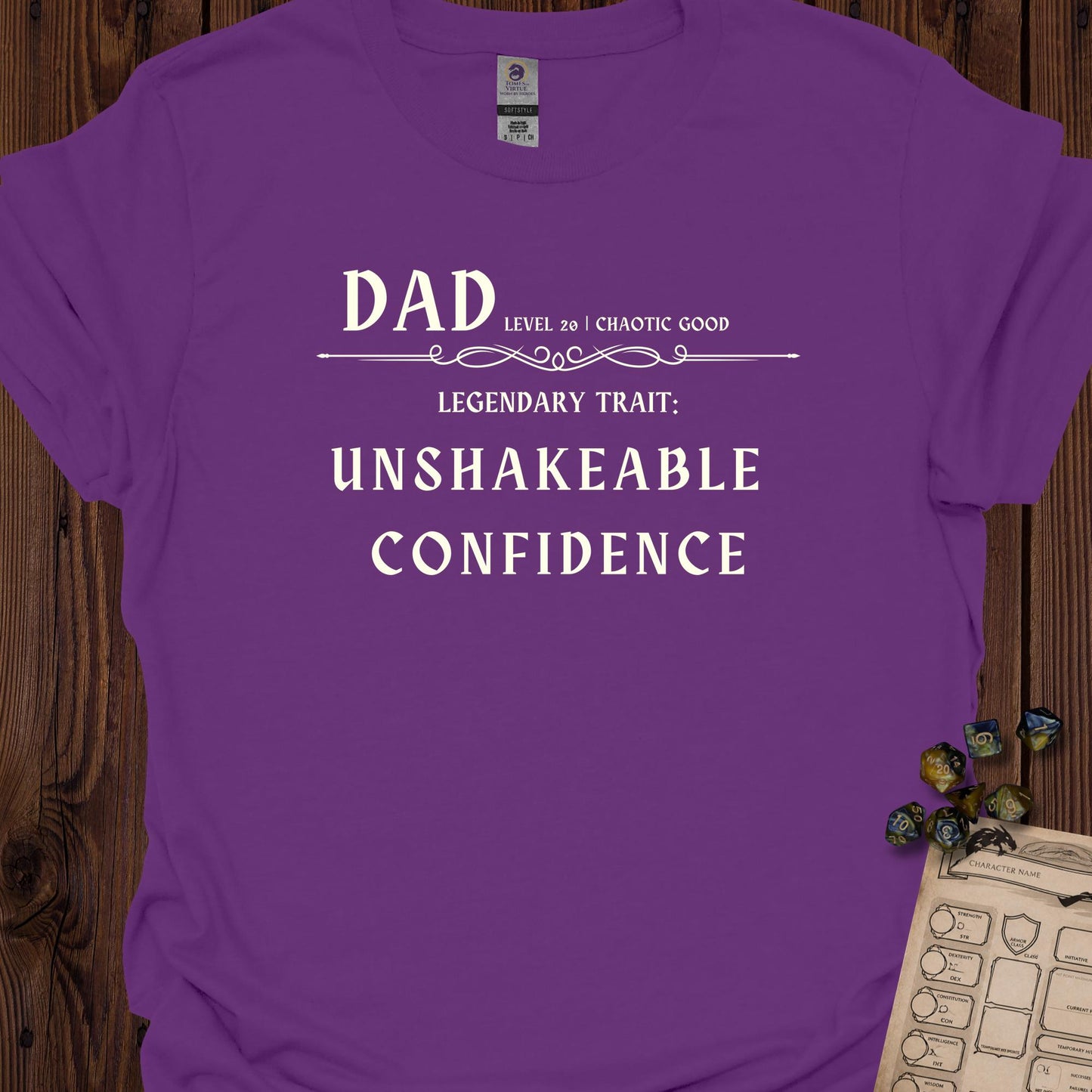 Dad characther sheet - Purple