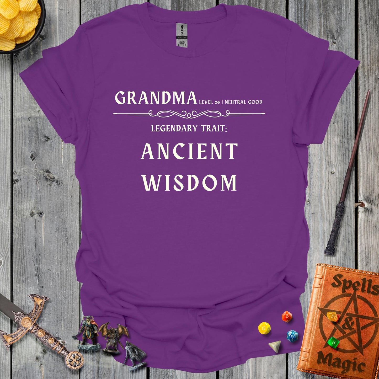 Grandma characther sheet - Purple