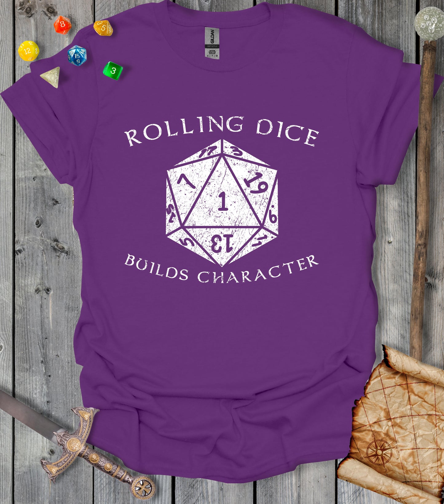 Rolling dice builds character - T-shirt