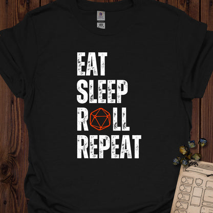Eat Sleep Roll Repeat - Black