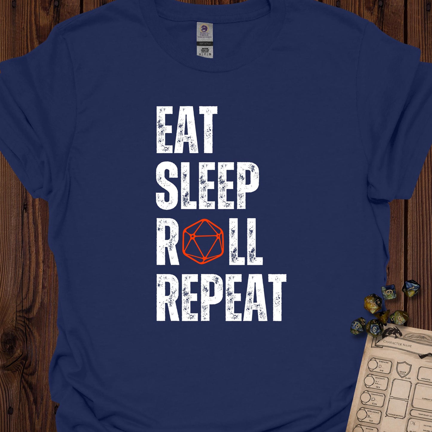 Eat Sleep Roll Repeat - Navy