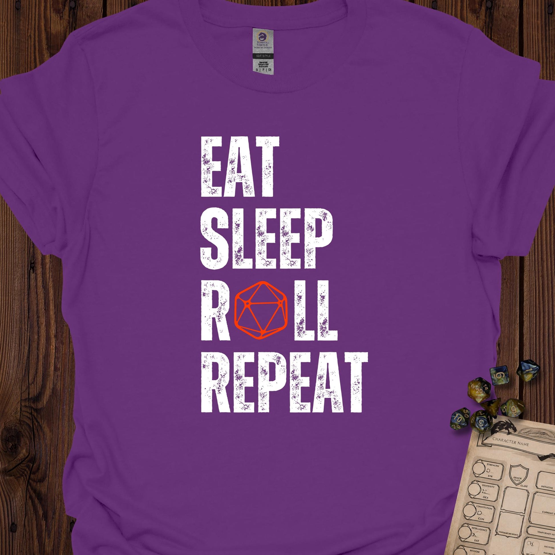 Eat Sleep Roll Repeat - Purple