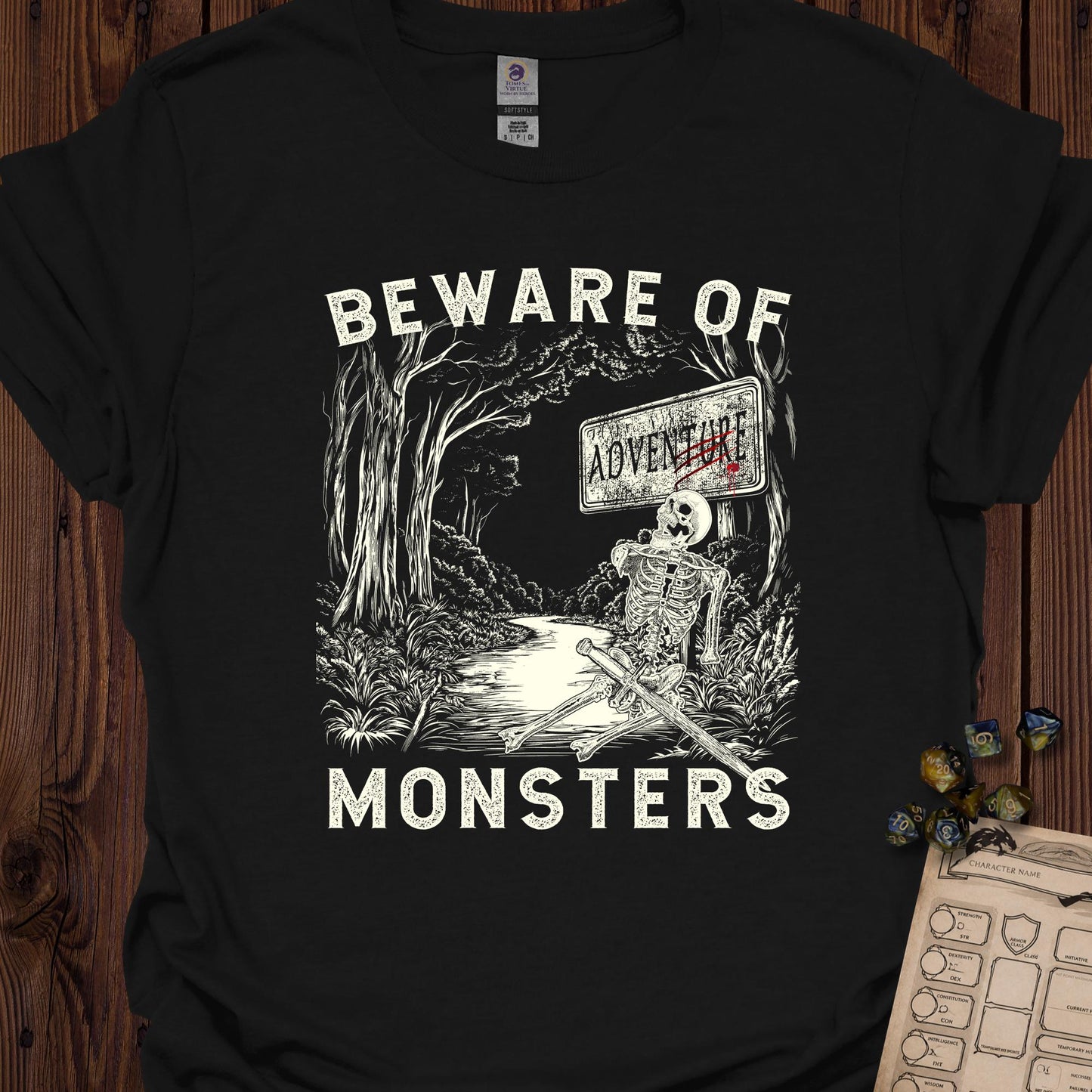 Beware of Monsters - Black