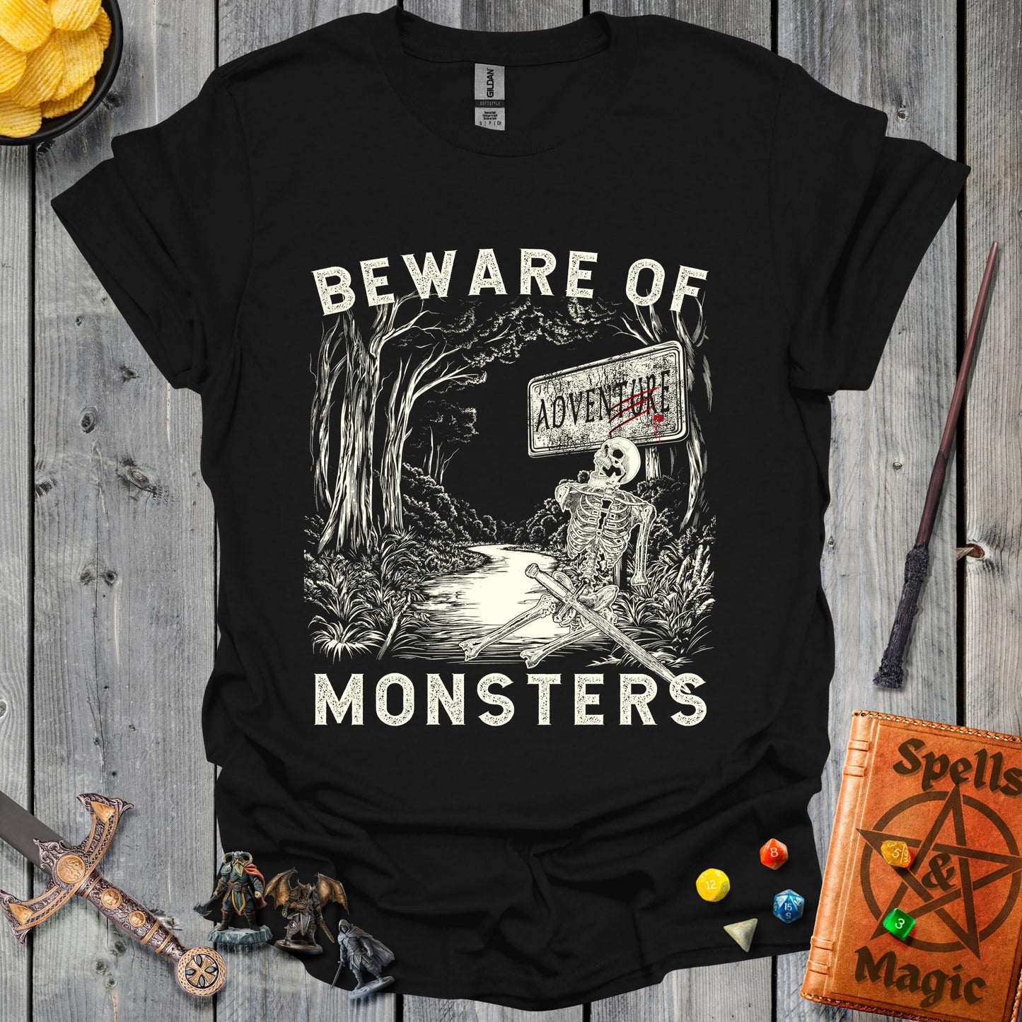 Beware of Monsters - Black