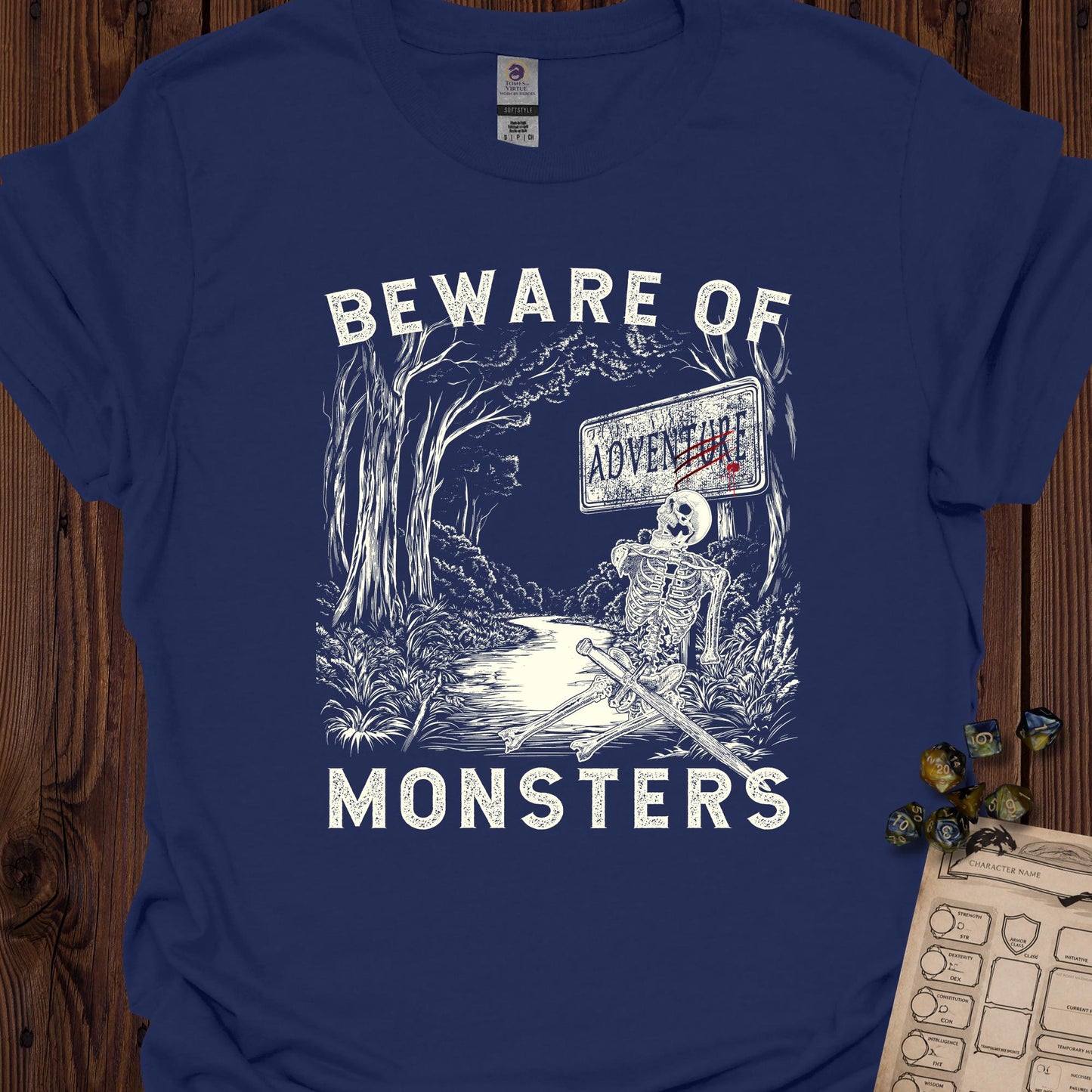 Beware of Monsters - Navy