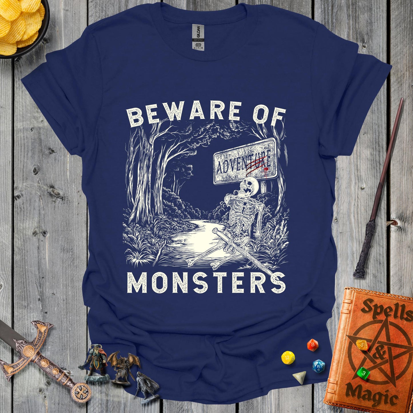 Beware of Monsters - NavyBlue