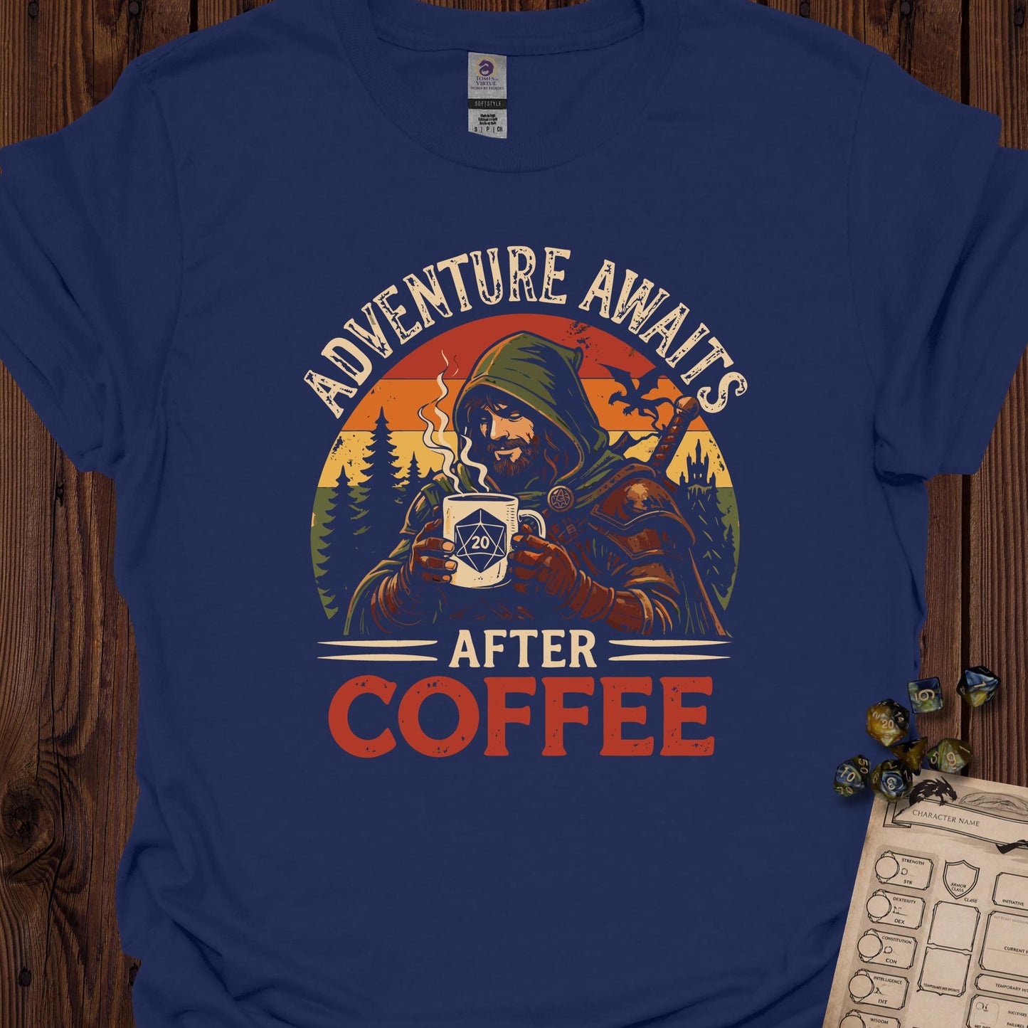 Adventure awaits after coffee - Navy