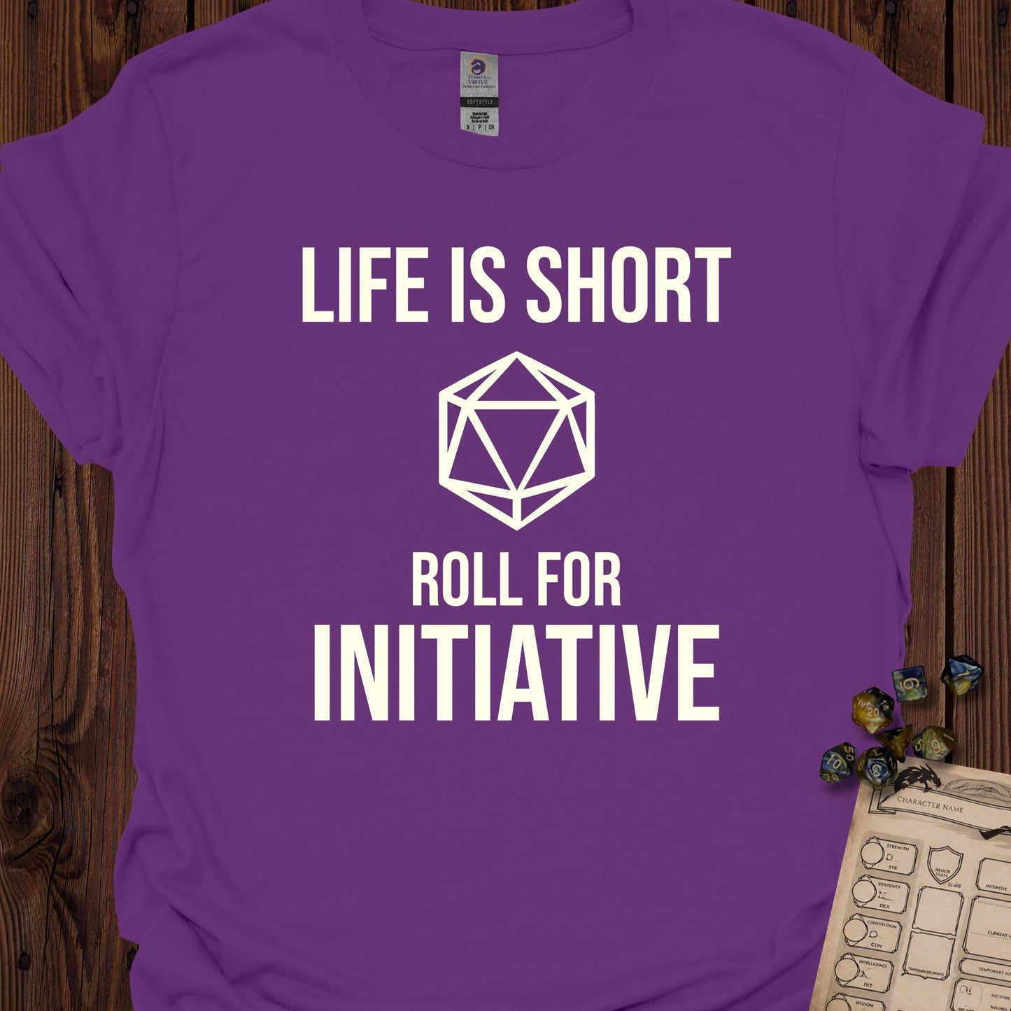 Life is Short, Roll for Initiative - Purple