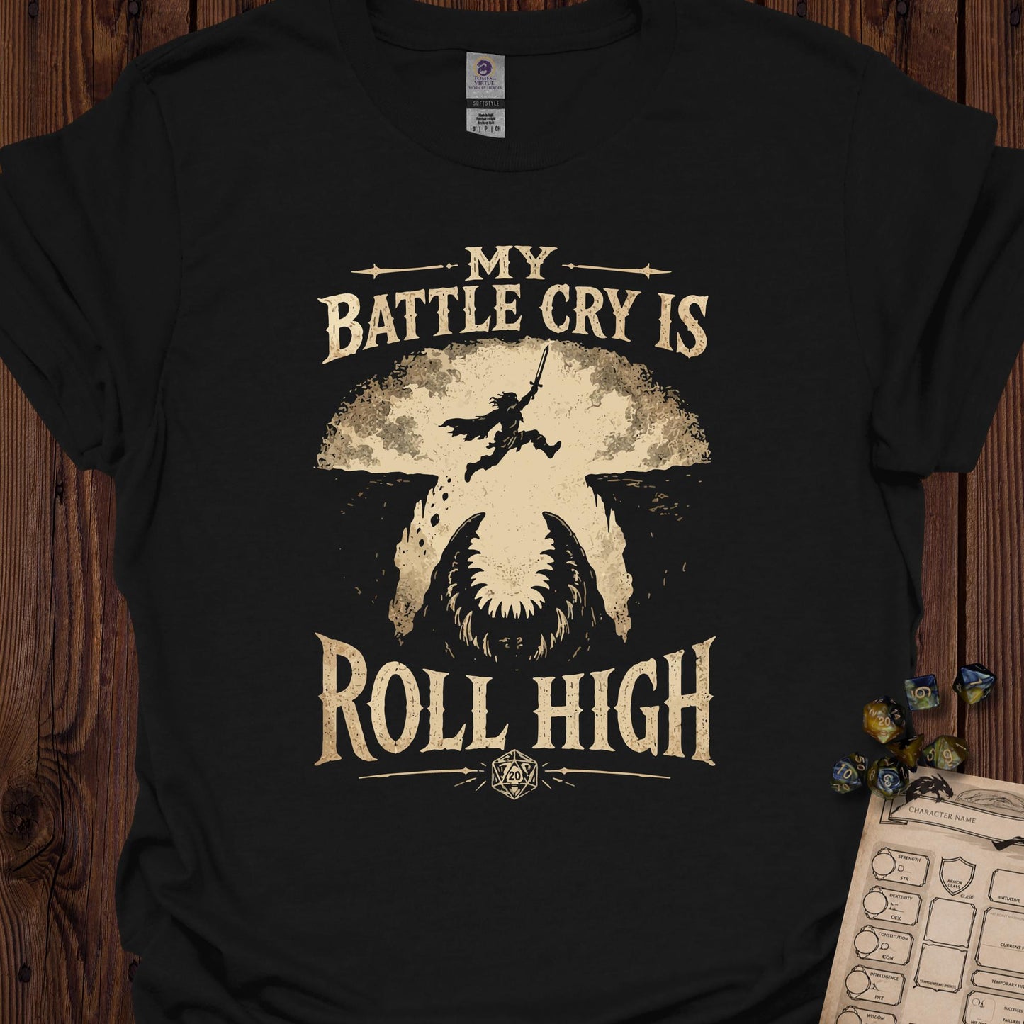 My Battle Cry is Roll High - Black