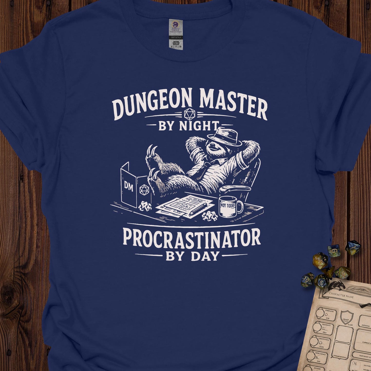 Dungeon Master by Night, Procrastinator by Day - Navy