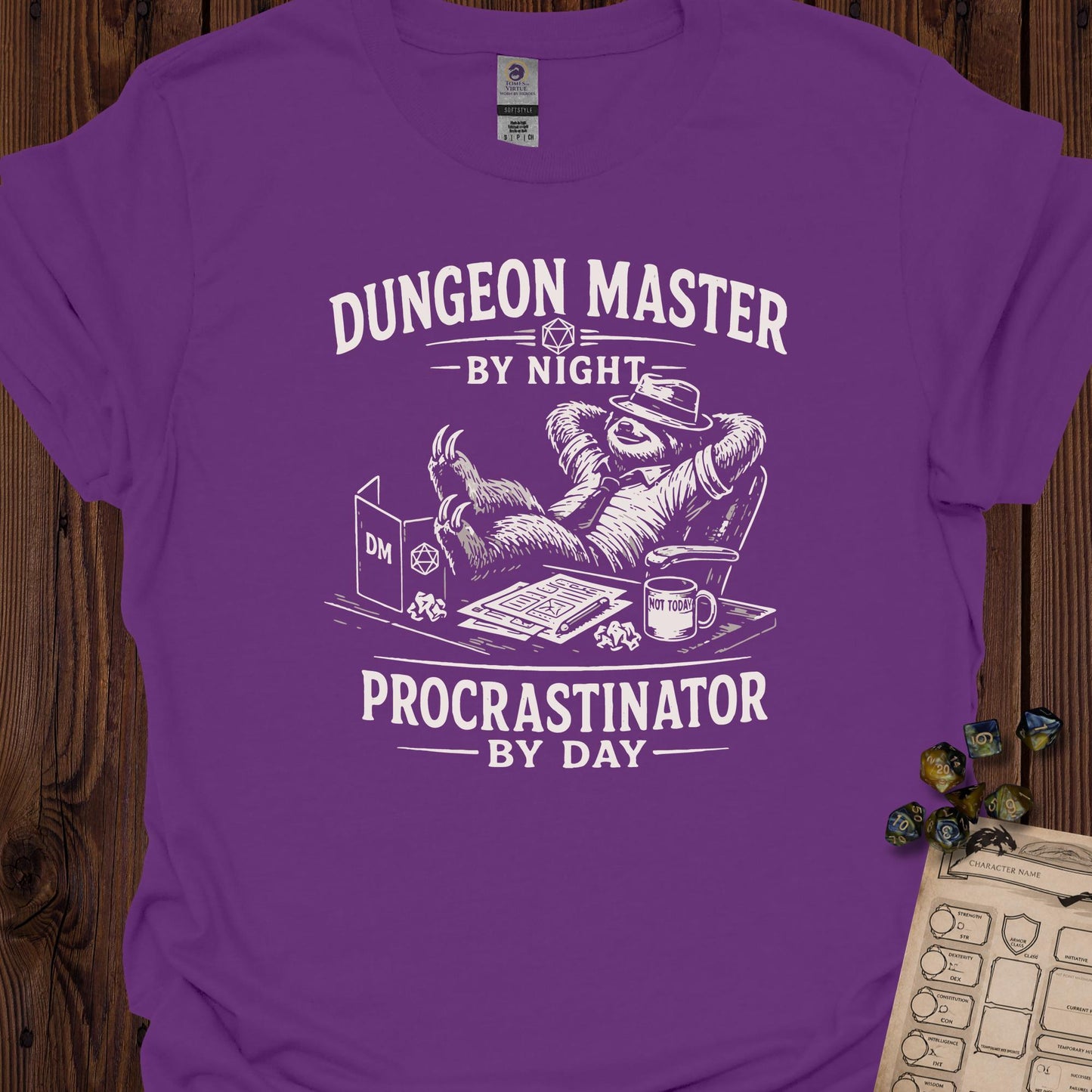 Dungeon Master by Night, Procrastinator by Day - Purple