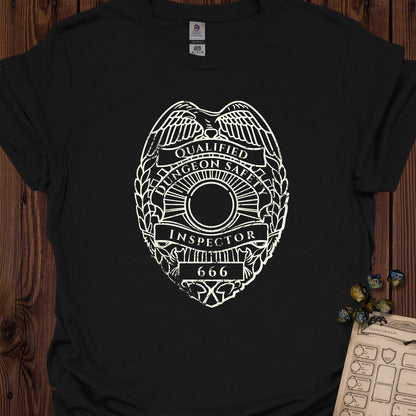 Qualified dungeon safety inspector - white badge - Black