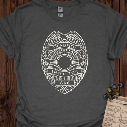 Qualified dungeon safety inspector - white badge - DarkHeather