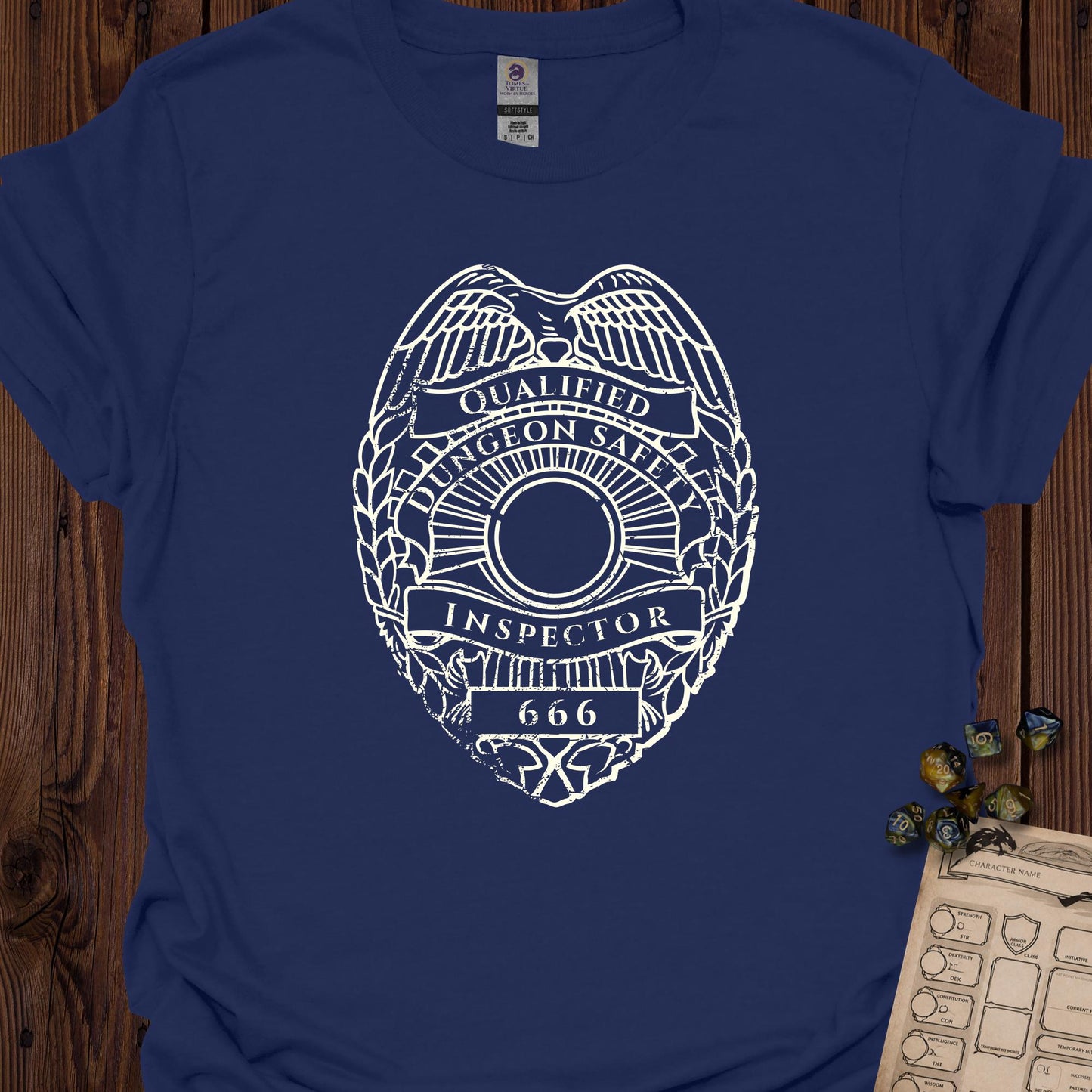 Qualified dungeon safety inspector - white badge - Navy