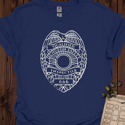 Qualified dungeon safety inspector - white badge - Navy