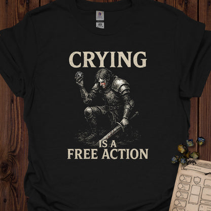 Crying is a free action - warrior - Black