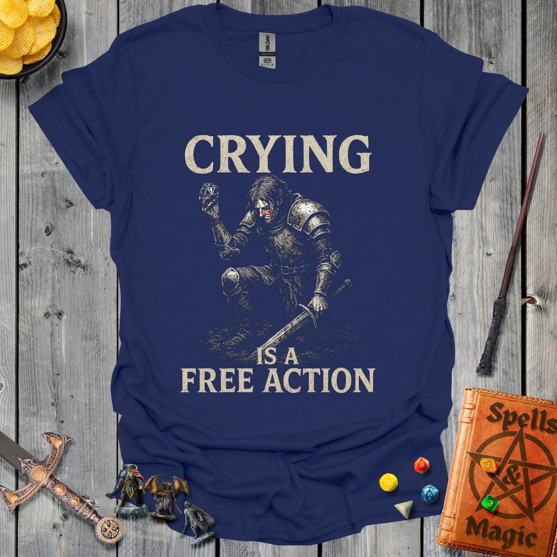 Crying is a free action - warrior - NavyBlue