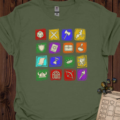 Adventure game icon grid - MilitaryGreen