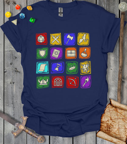 Adventure game icon grid - NavyBlue