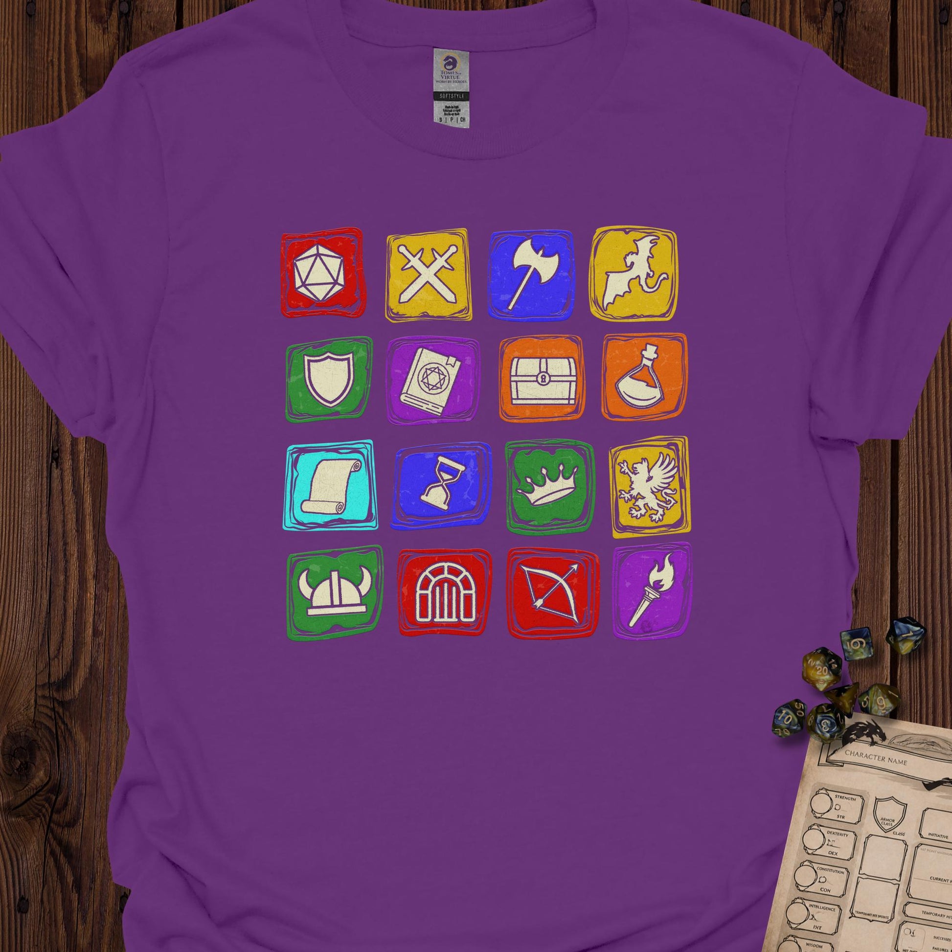 Adventure game icon grid - Purple