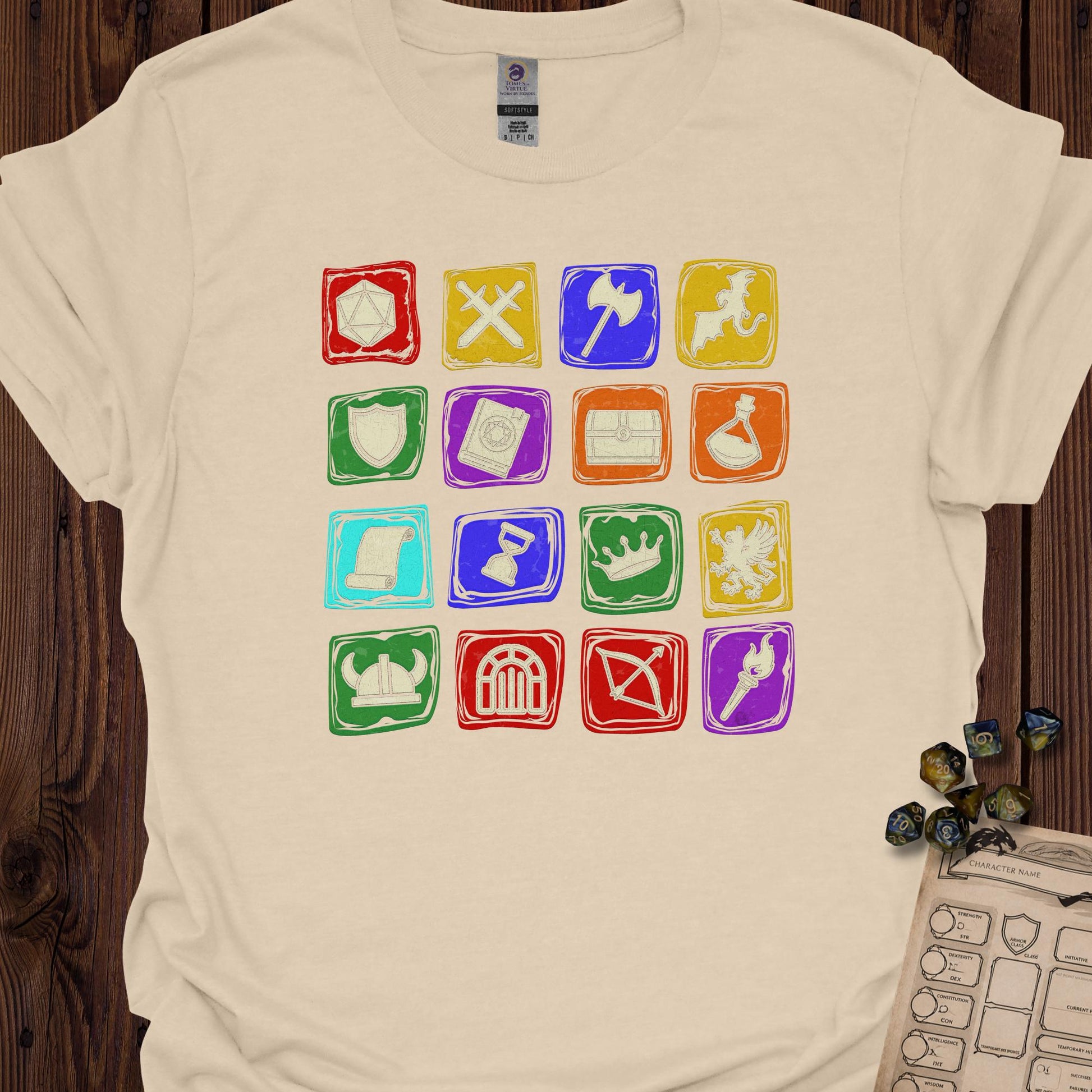 Adventure game icon grid - Sand