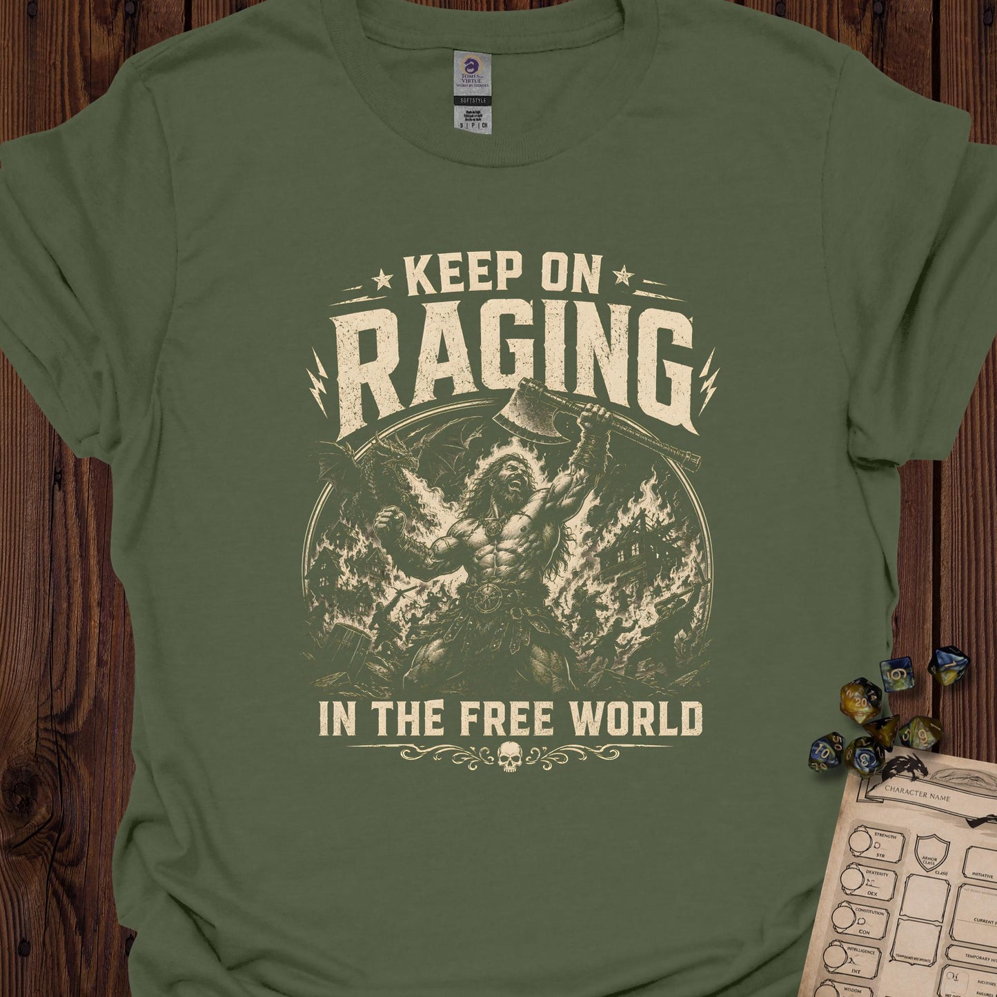 Keep on raging in the free world - MilitaryGreen