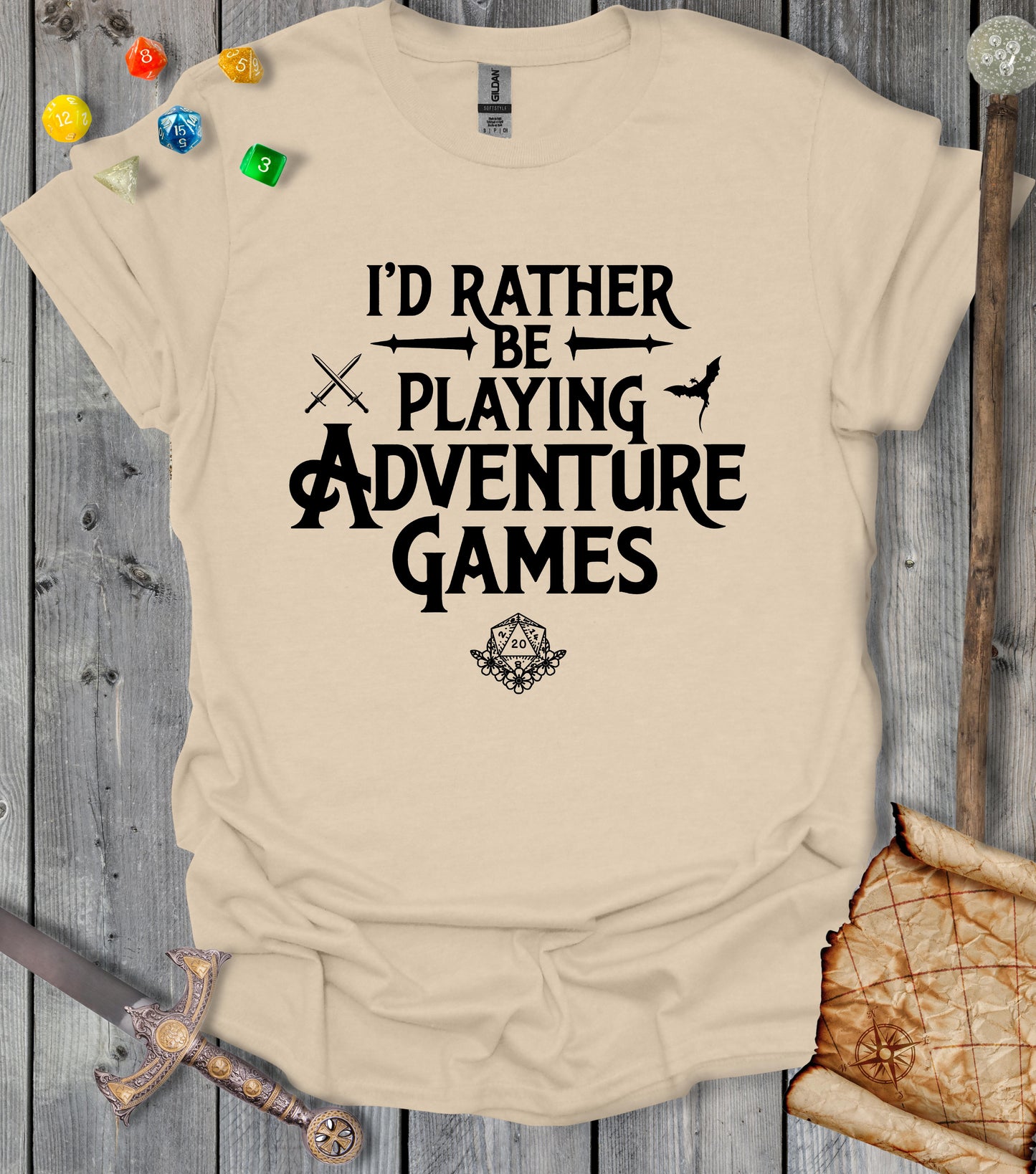 I'd rather be playing adventure games - T-shirt