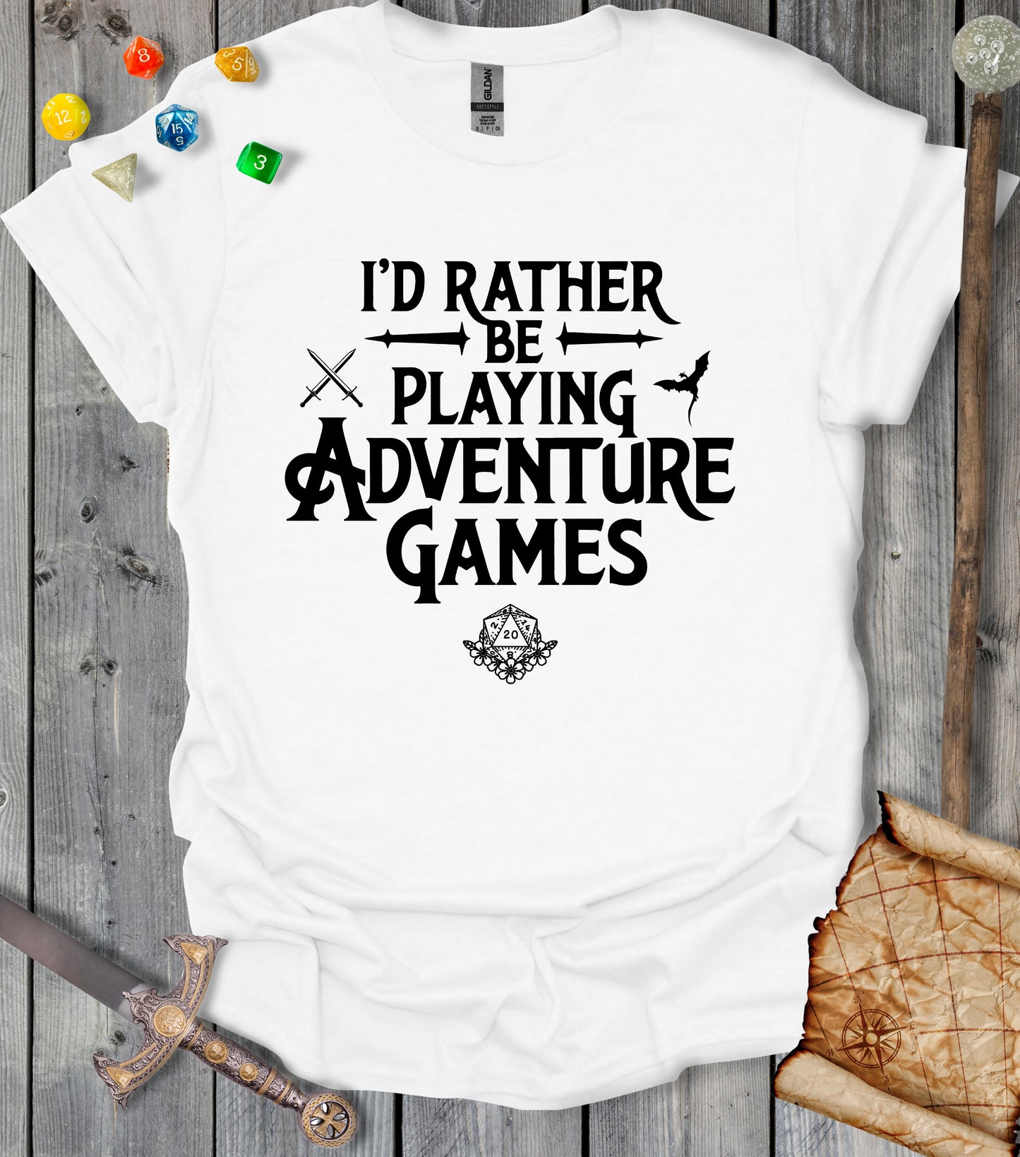 I'd rather be playing adventure games - T-shirt