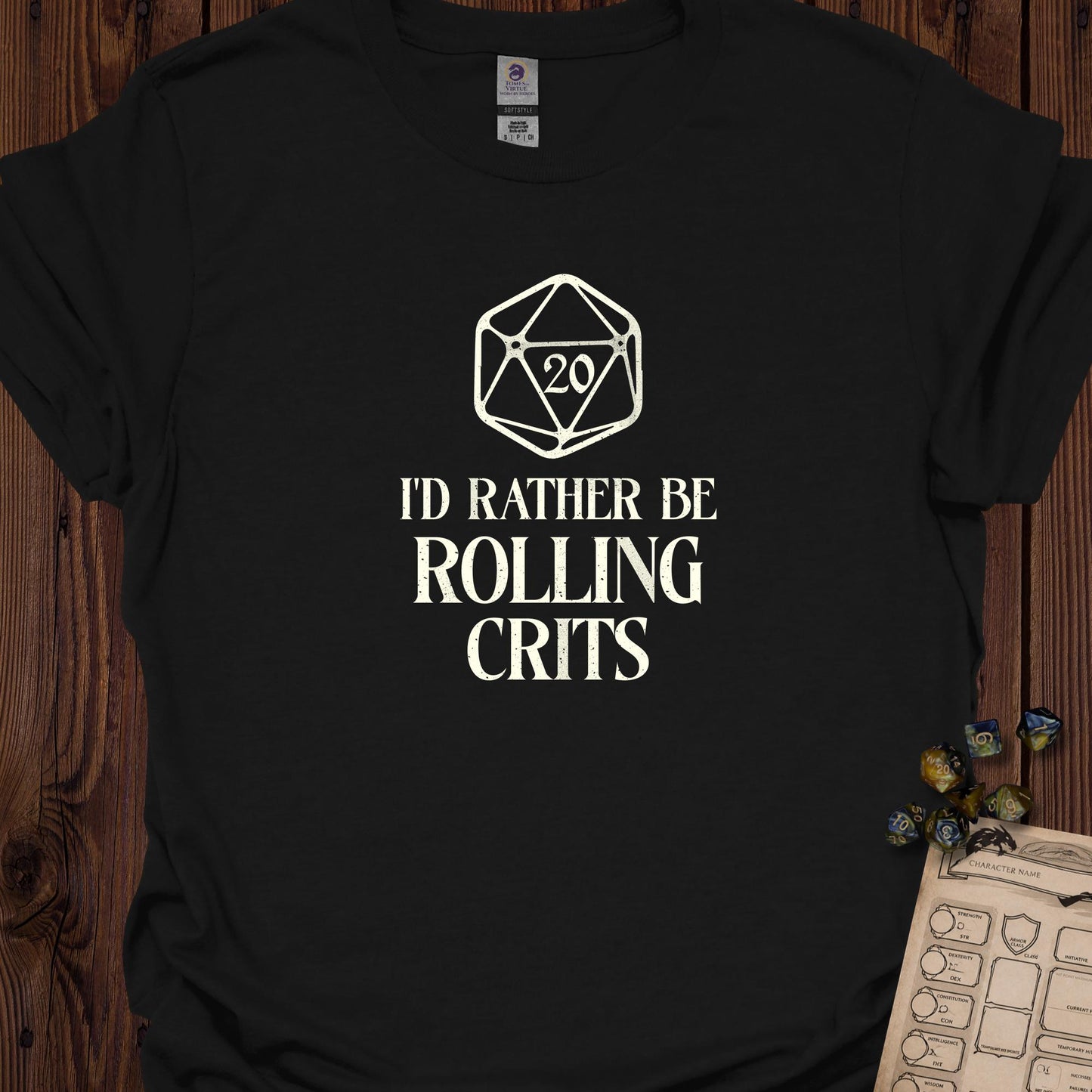 I'd Rather be Rolling Crits - Black