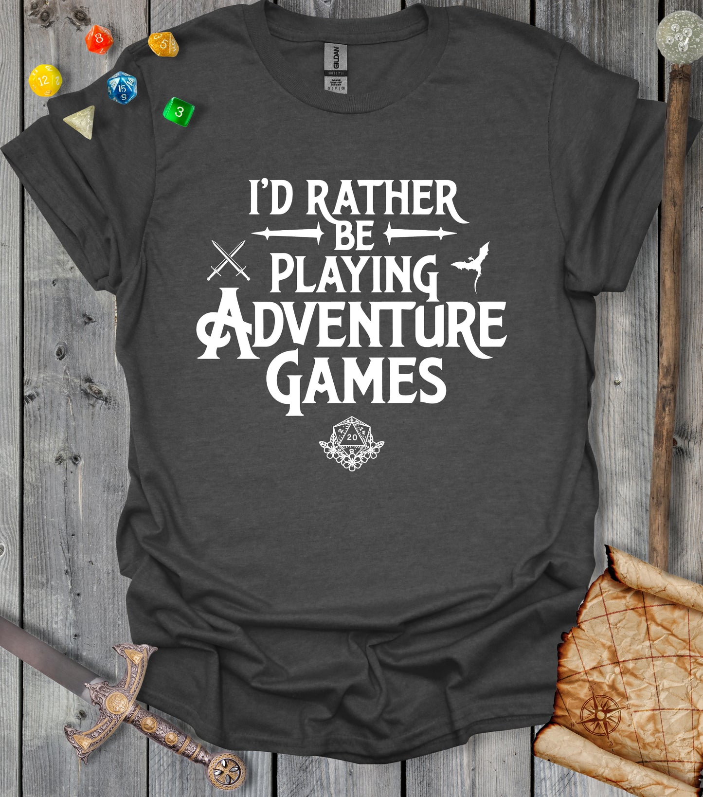 I'd rather be playing adventure games - T-shirt