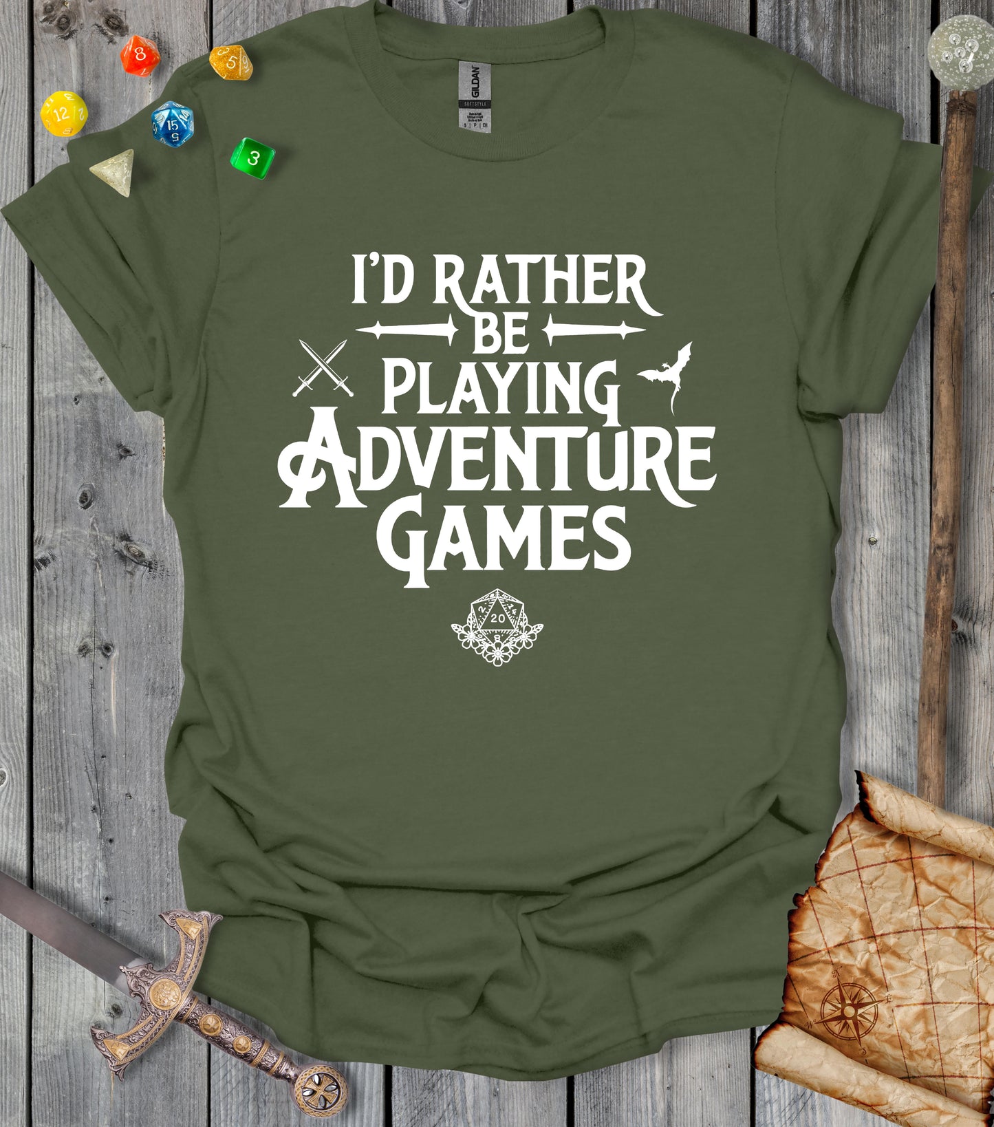 I'd rather be playing adventure games - T-shirt