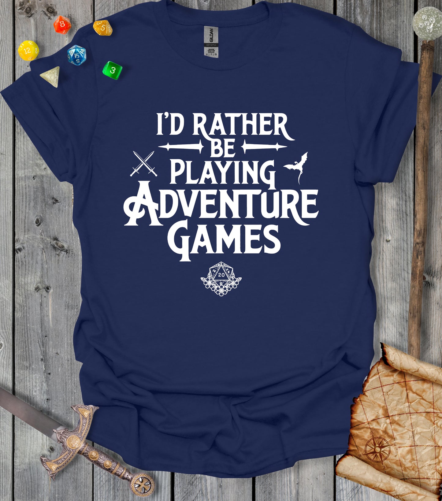 I'd rather be playing adventure games - T-shirt