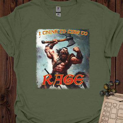 I think I'd like to RAGE - Raging barbarian - MilitaryGreen