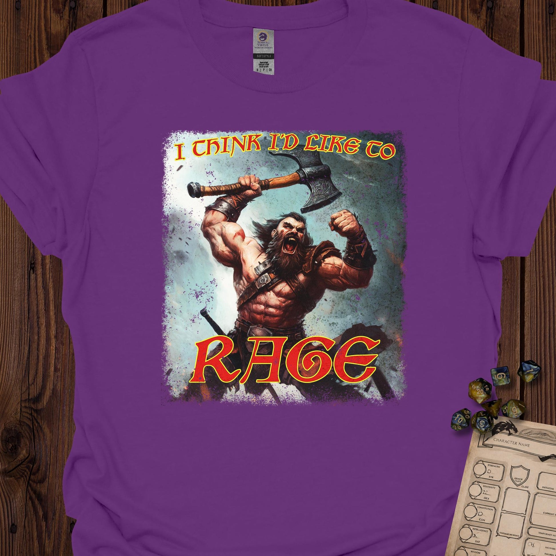 I think I'd like to RAGE - Raging barbarian - Purple