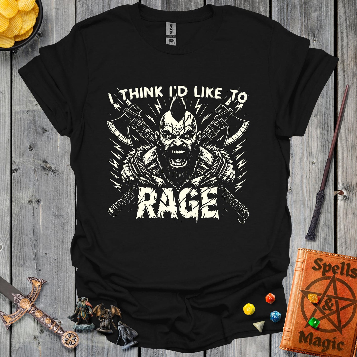 I think I'd like to RAGE - Monochrome art - Black