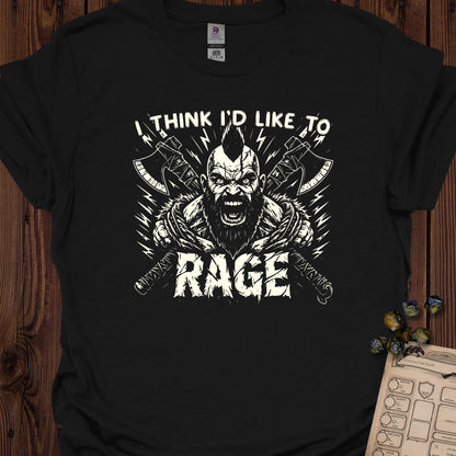 I think I'd like to RAGE - Monochrome art - Black
