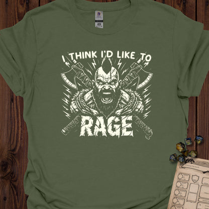 I think I'd like to RAGE - Monochrome art - MilitaryGreen