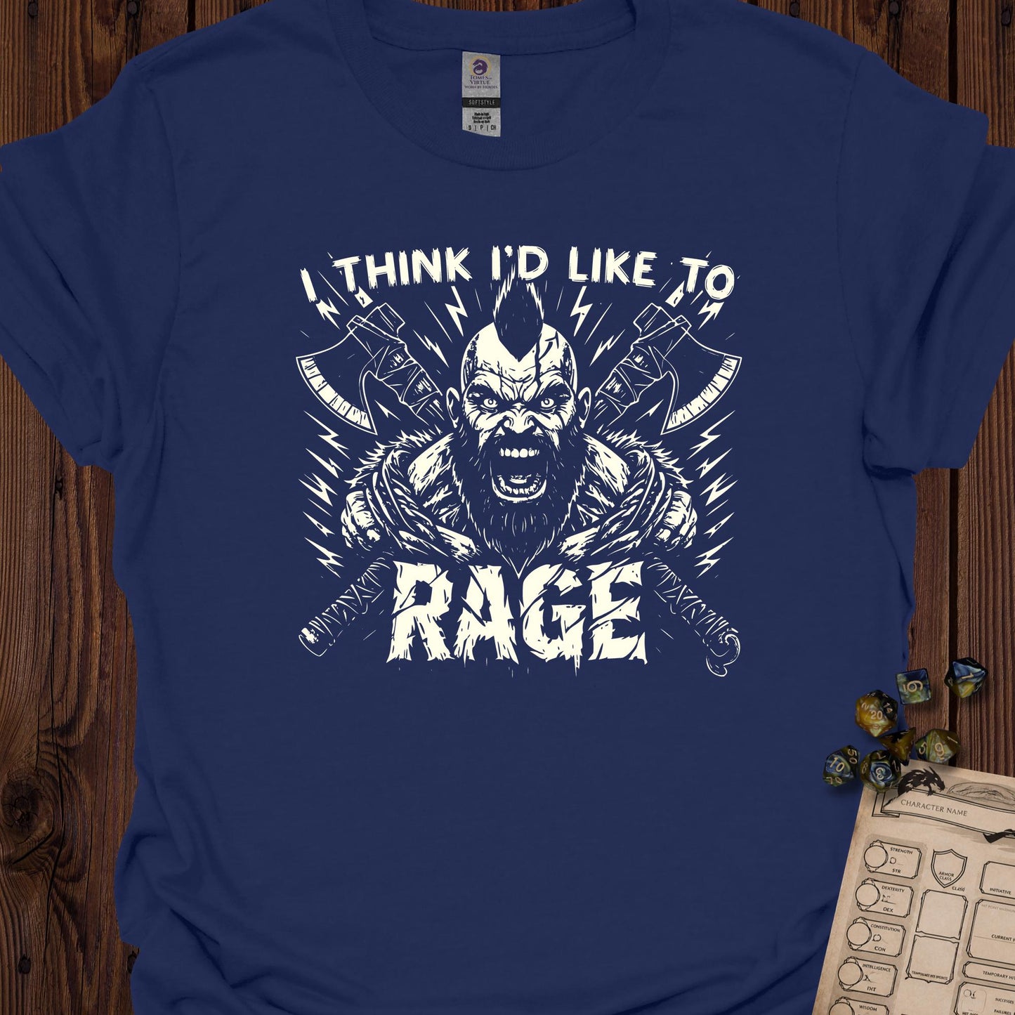 I think I'd like to RAGE - Monochrome art - Navy