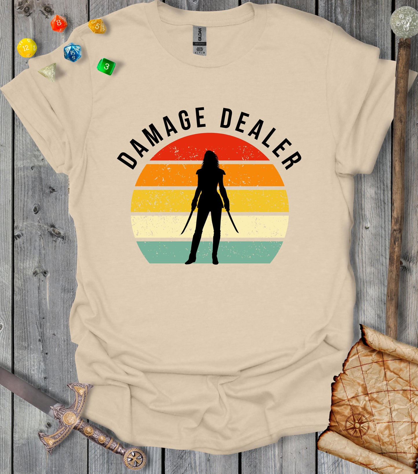 Damage dealer - Female warrior - T-shirt